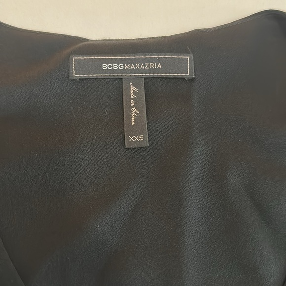 NWOT BCBGMaxazria Black High/Low Tunic Top Size XXS - Picture 10 of 14